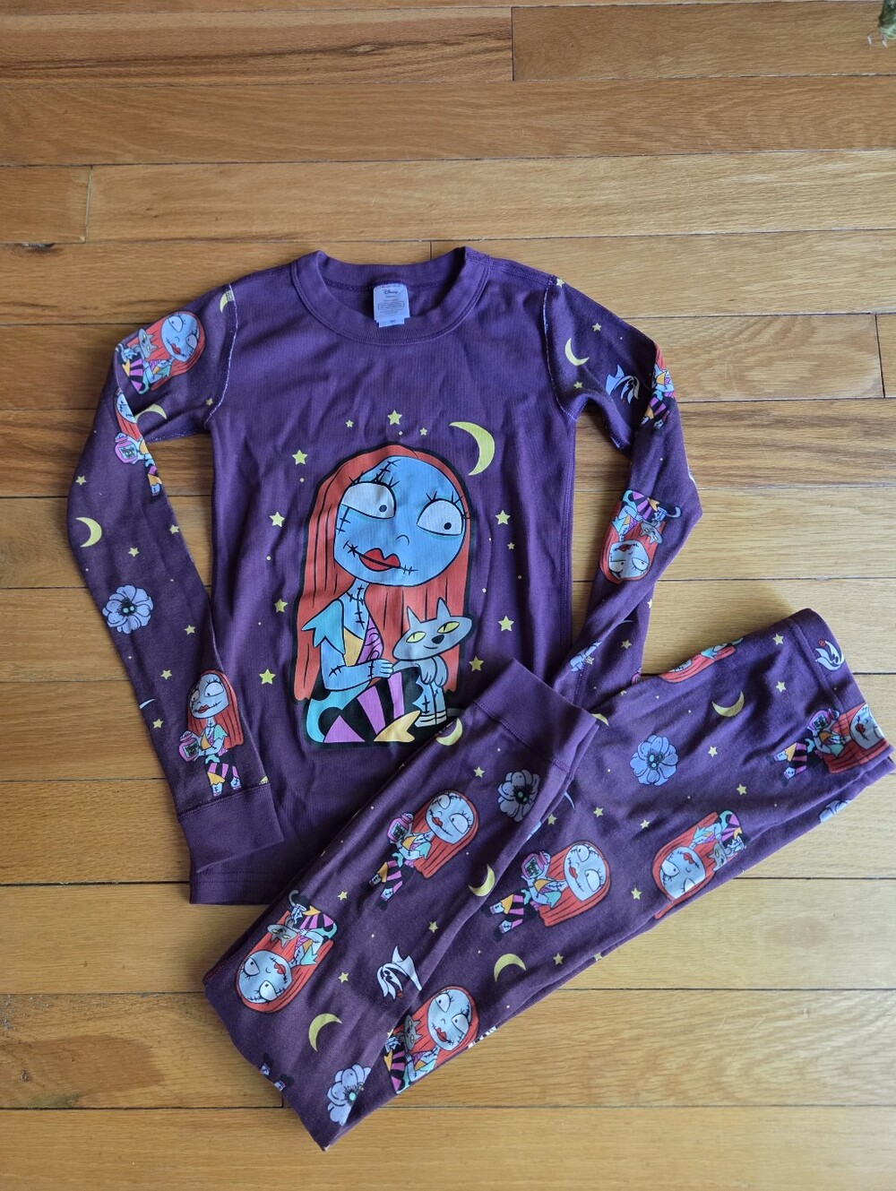 Hanna Andersson Halloween Nightmare Before Christmas Sally PJ Set Size 10